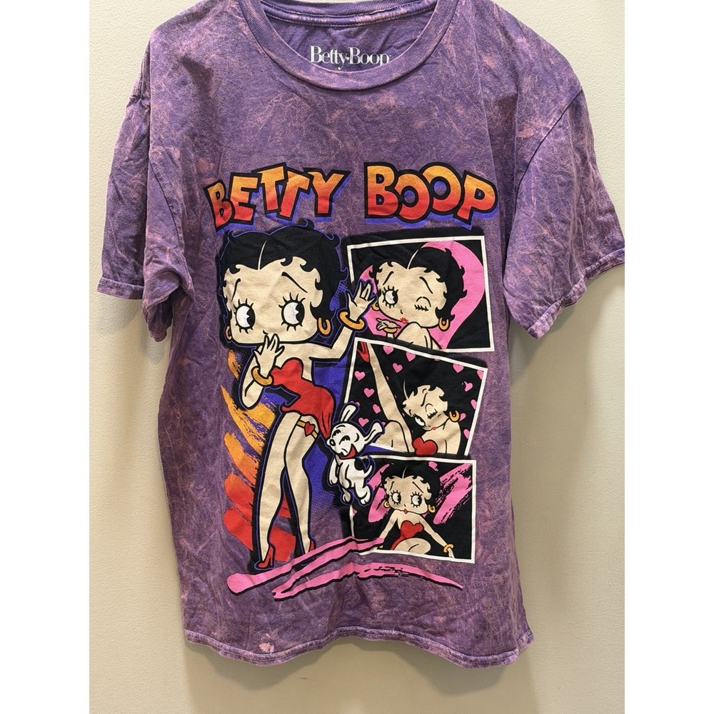 Women's Betty Boop Tie Dye T-Shirt Medium